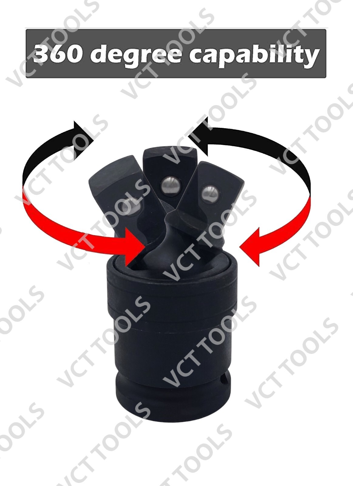 VCT 3/4" INCH DR DRIVE SOCKET BLACK IMPACT UNIVERSAL WOBBLE FLEX UJOINT FOR TOOL gallery