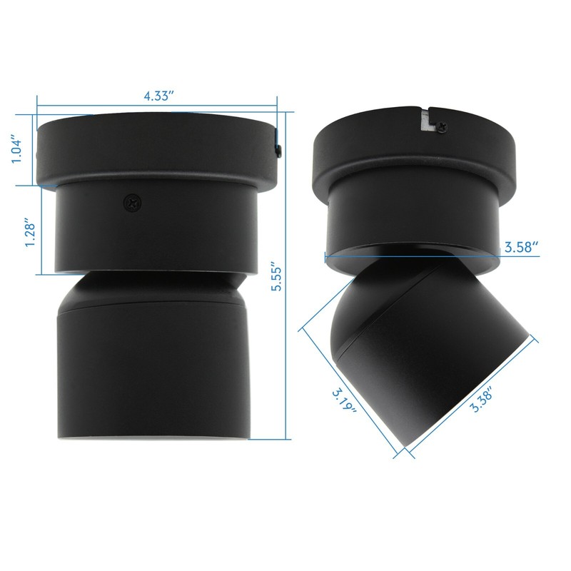 MingBright 2 Pack LED COB Ceiling Spot Light Indoor Dimmable Black Accent Light gallery