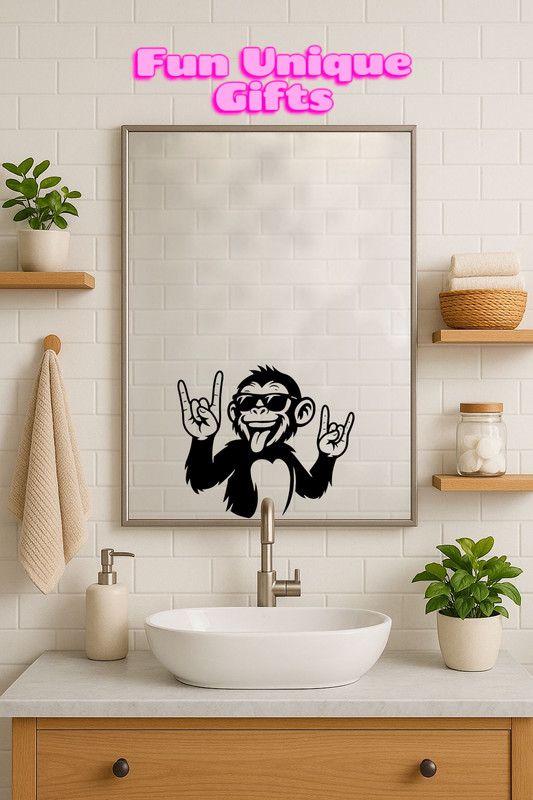 Crazy Monkey Vinyl Decal Sticker -Multiple Colors & Sizes- FREE SHIPPING! gallery