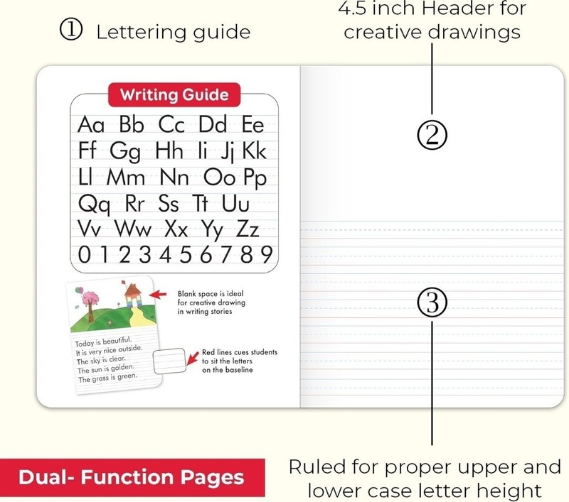 (4 pack) Primary Journal Composition Book,100 sheets Drawing & Writing Grade K-2 gallery