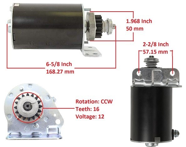 Starter Motor for Briggs & Stratton 28A707 28A702 19G412 19G437 251707 Engine gallery