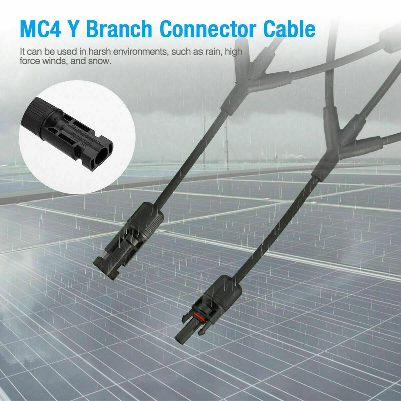 Solar Panel Y Branch Cable Connection Waterproof Adapter Connector Extension gallery