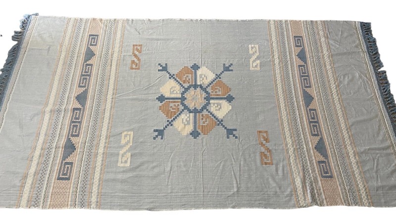 Native Woven Tablecloth Fringed American Tapestry Design 110” x 62” Rectangle gallery