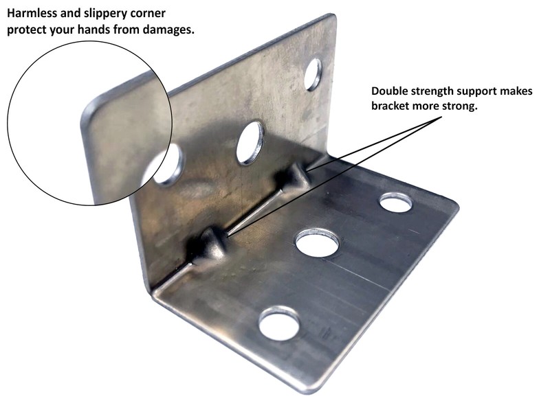 50 Pcs Pack Galvanized 90 Degree, Right Angle, L Shaped Corner Brackets gallery