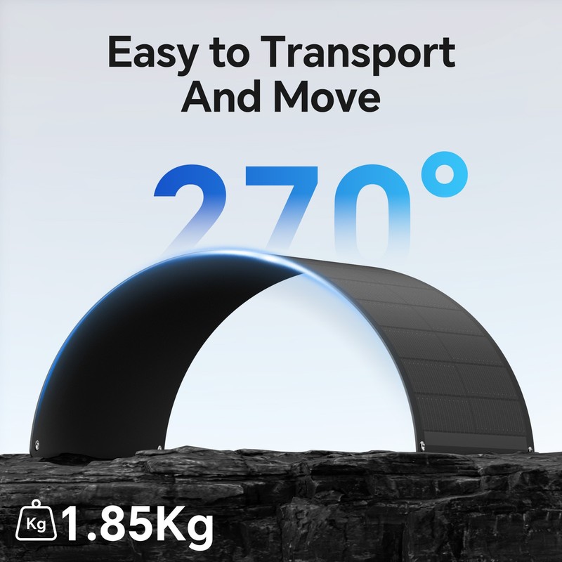 12V 200W Portable Flexible Solar Panel for Camping/RV/Home/Car Battery/Rooftop gallery