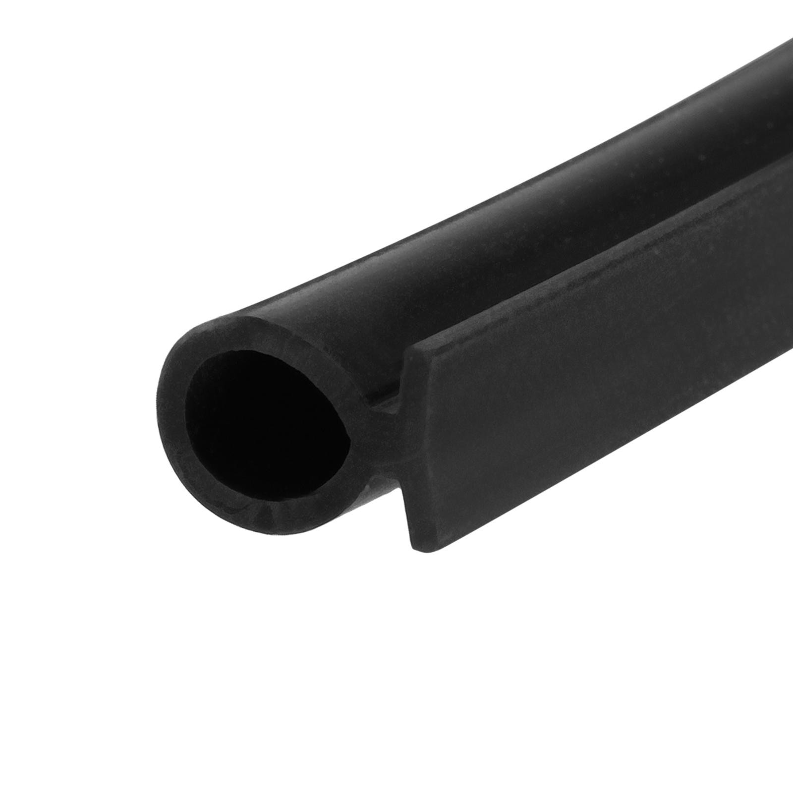 Bulb Type Window Weatherstrip 7mm 5M Silicone T-Slot Mount Seal Strips Fits 6mm gallery