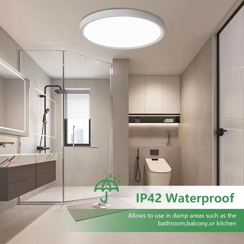20 Inch Large LED Flush Mount Ceiling Light, 40W,4350LM, 3000K/4000K/6000K CC... gallery