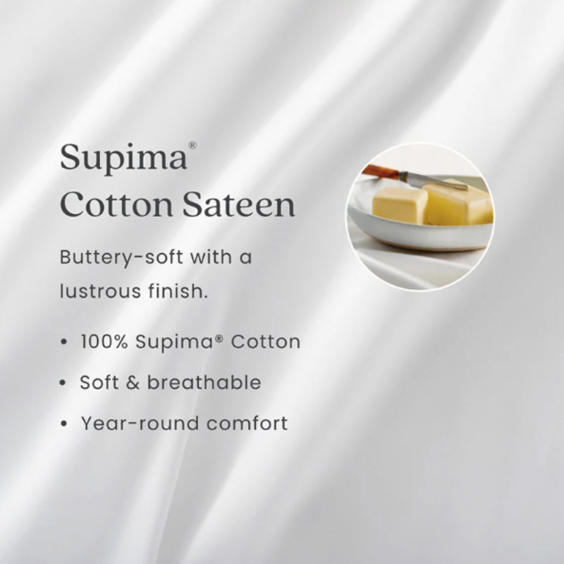 The Company Legends Hotel Supima Cotton Wrinkle-Free Sateen Bed Sheet Set gallery
