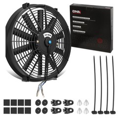 DNA MOTORING 14″ High Performance Slim Electric Radiator Cooling Fan + Mount Kit