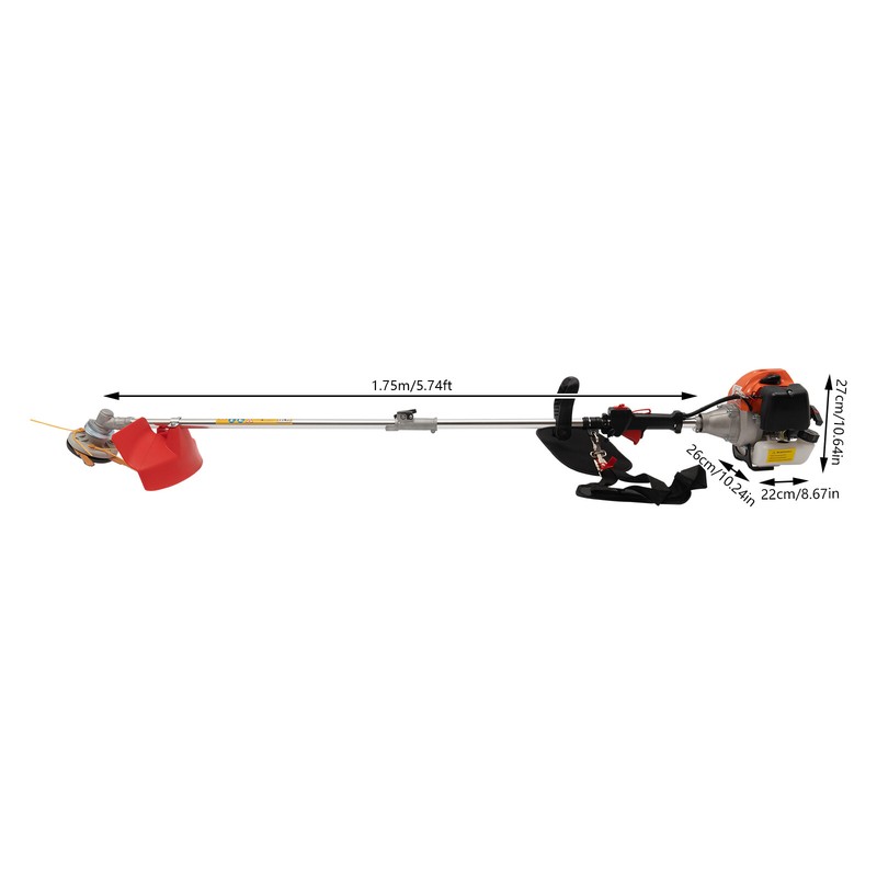 33cc 2-stroke Side-mounted Brush Cutter Weed Wacker Grass Trimmer 0.81kw gallery