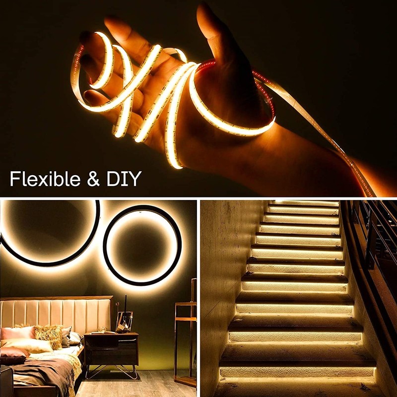 COB LED Strip Light CCT Tunable White IP65 Waterproof,CRI90+ 24ft/7.5m 2700K-... gallery