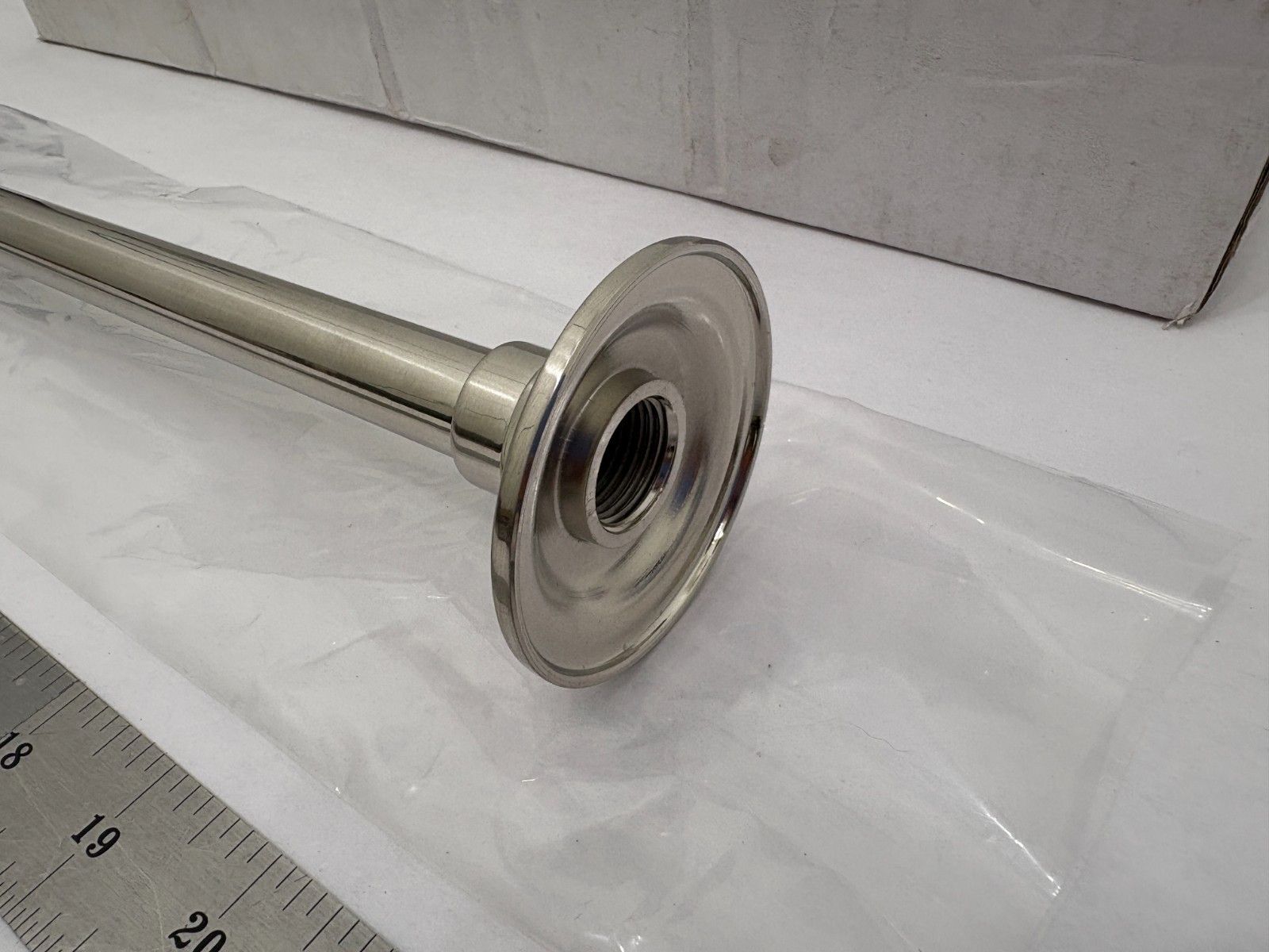 NEW Jones Stephens 18" Raised Bend Shower Arm/Flange BRUSH NICKEL - S0157B (cos) gallery