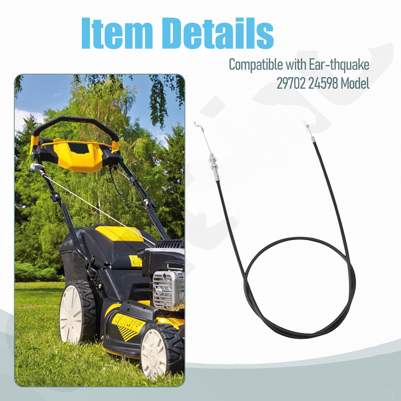 24606 CABLE - FOR REVERSE/FOR EARTHQUAKE /FOR VICTORY REAR TINE TILLER PART W gallery