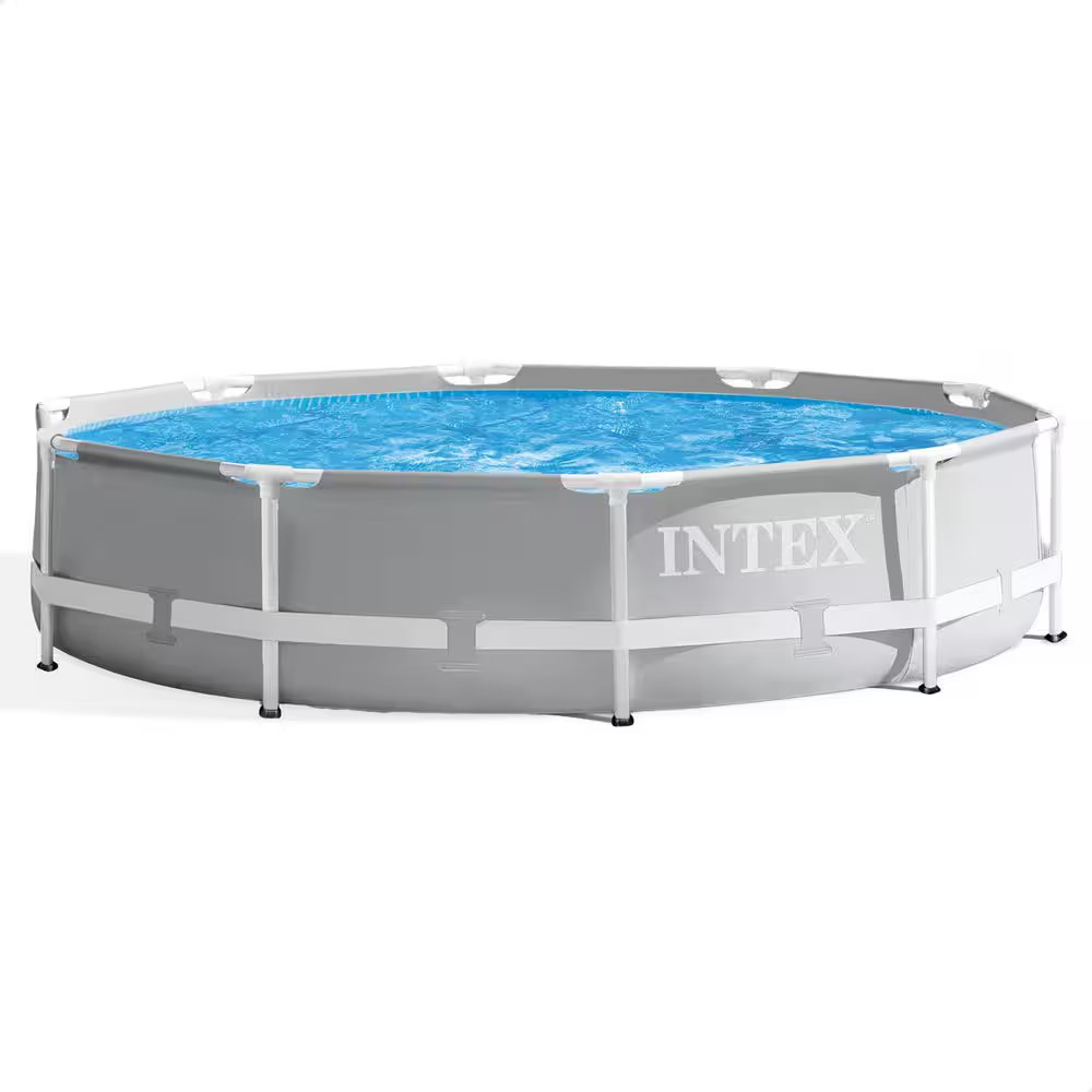 10 ft. x 10 ft. Round 30 in. Deep Metal Frame Pool gallery