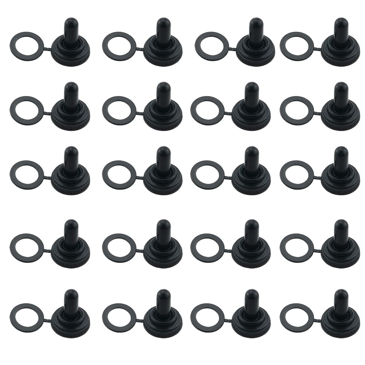 20 Toggle Switch Covers 0.472 in Waterproof Rubber Cover Rocker Switch Cover New gallery