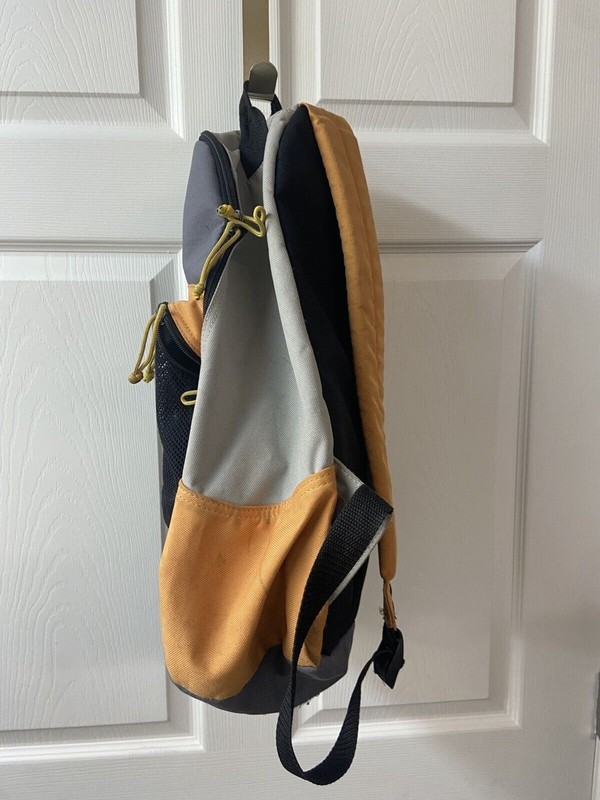 Adidas Large Back Pack Orange Black Gray Stained Shool Canvas 4