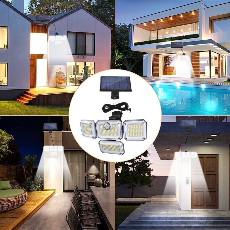 3000LM Outdoor Solar Motion Sensor Light 333 LEDs Waterproof Security Wall Lamp gallery