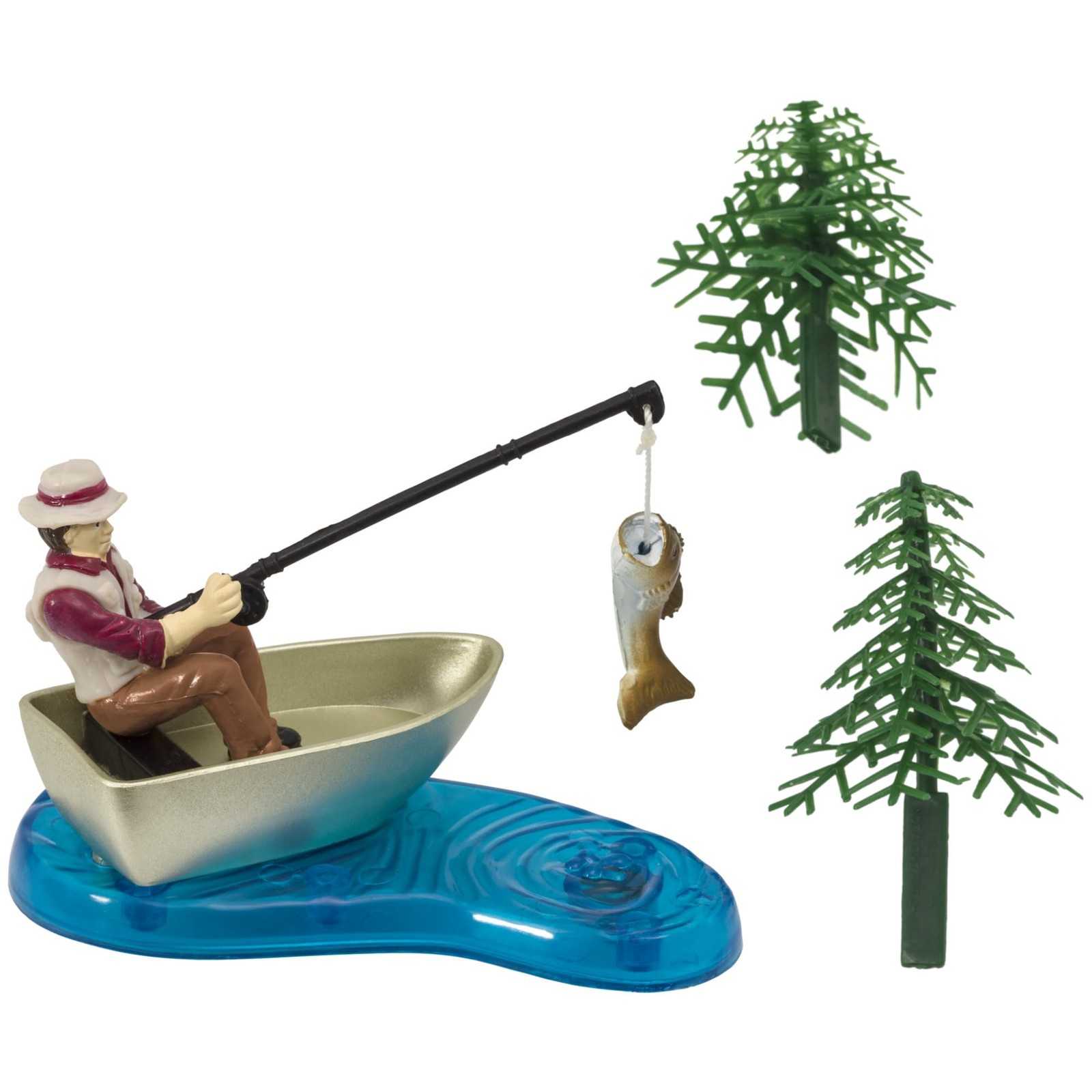DecoPac Fisherman with Action Fish DecoSet Cake 3 Piece Set, Multicoloured gallery