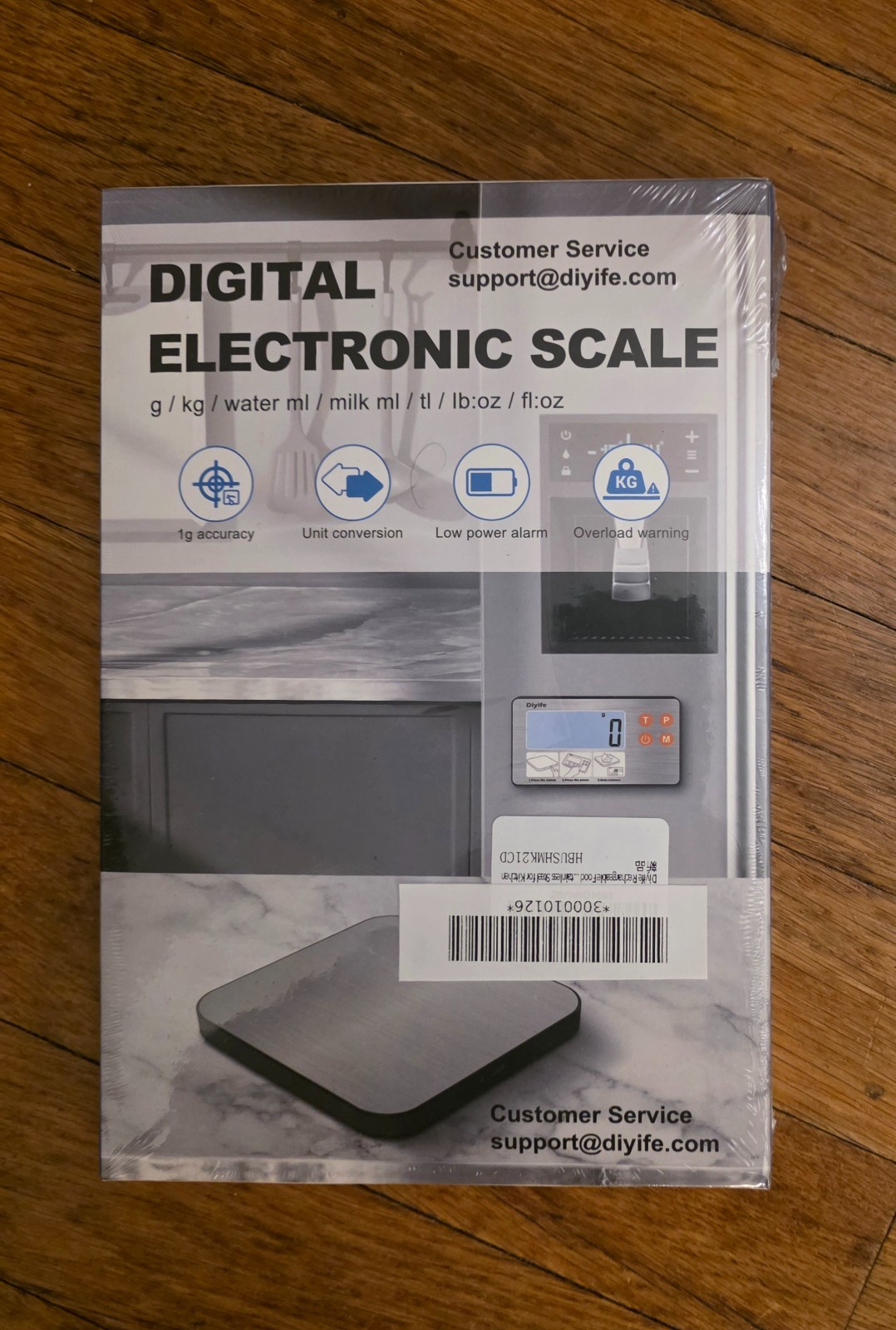 Rechargeable Digital Kitchen Food Scale 33lb Split Display Stainless Steel. NEW! gallery
