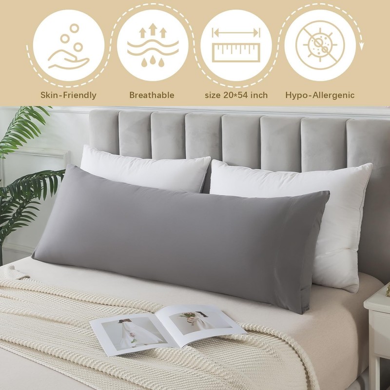 Memory Foam Body Pillow Insert, Soft Large Long Bed Pillow for Adults, Breath... gallery