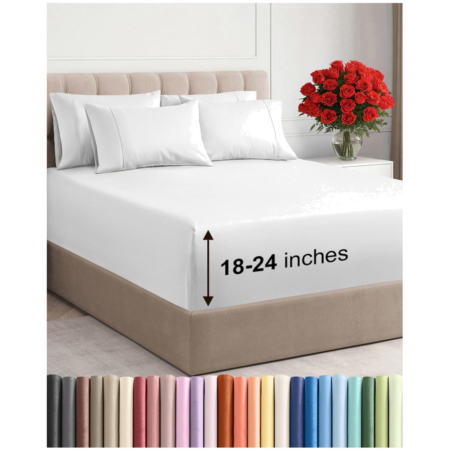 Extra Deep Queen Sheet Set - Soft & Cozy Microfiber Sheets gallery