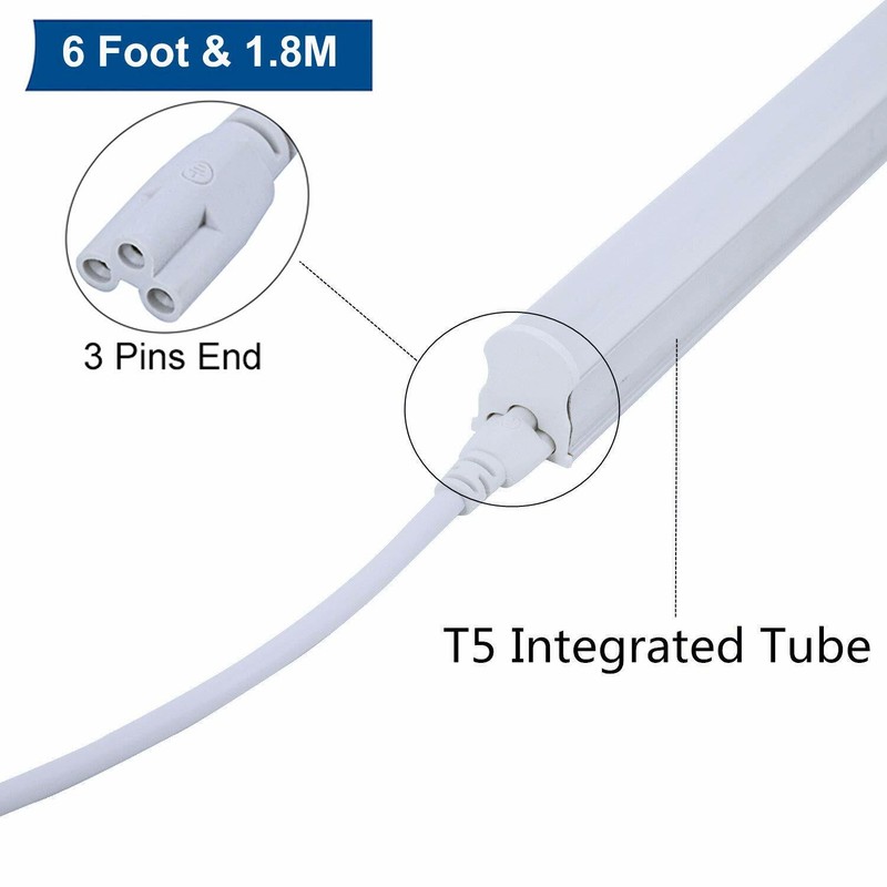 JESLED Integrated LED Tube Light Bulbs Connecting Cable Cords Wire 1-6 Feet gallery
