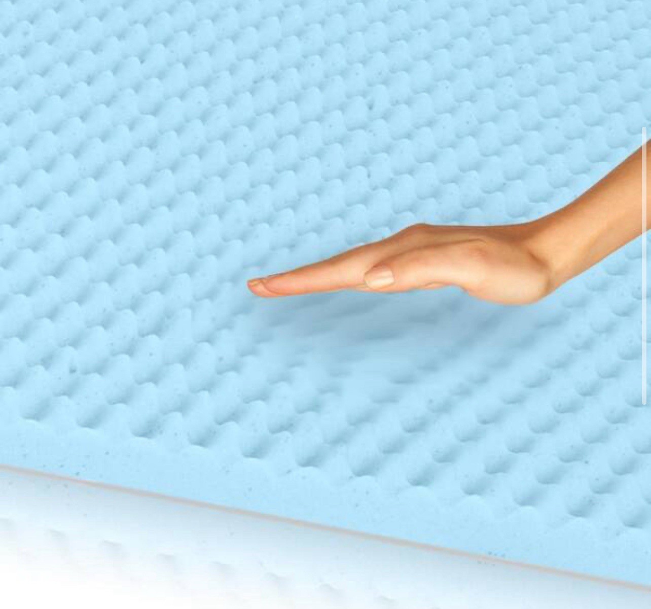 Millard Gel Memory Foam Egg Crate Topper 2” Full Size Cooling Bed Mattress Cover gallery