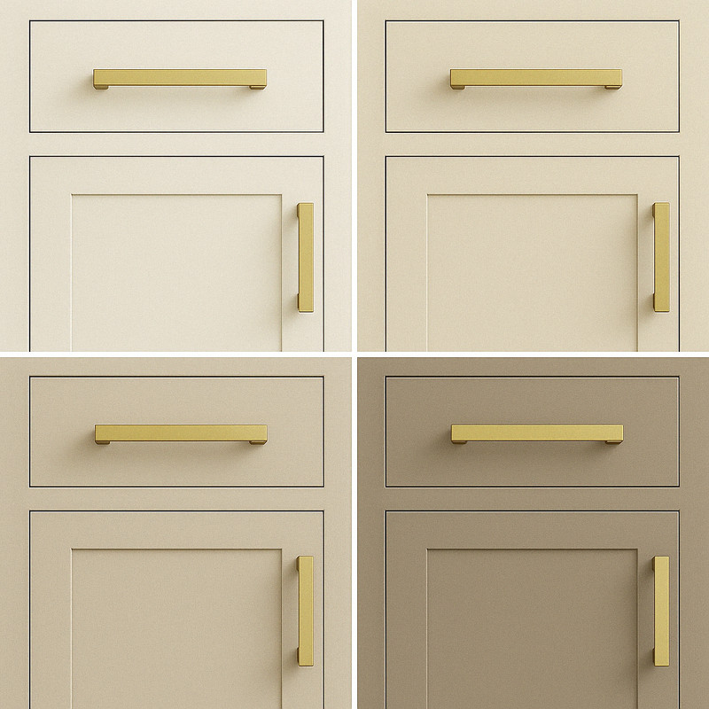 Cabinet Handle Pull Kitchen Bath Square Bar Knob Black Nickel Gold Silver Modern gallery