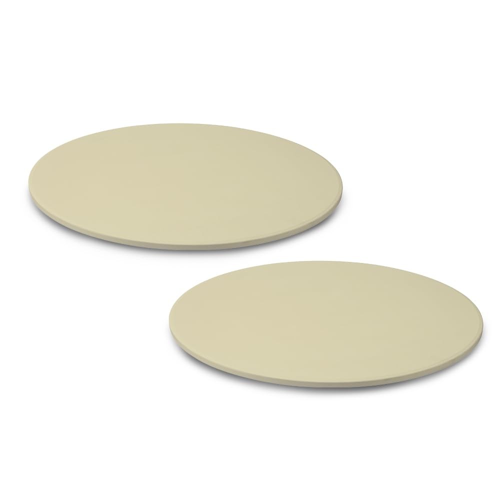 15 Inch Round Heavy Duty Cordierite Bread Baking Pizza Stone For Oven 2 Pack gallery