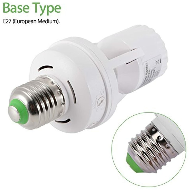 Screw-In Motion Activated Sensor Light Bulb Control Socket Adapter Dusk to Dawn gallery