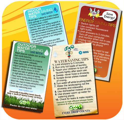 Water & Energy Conservation Tip Magnet Set of 4 gallery