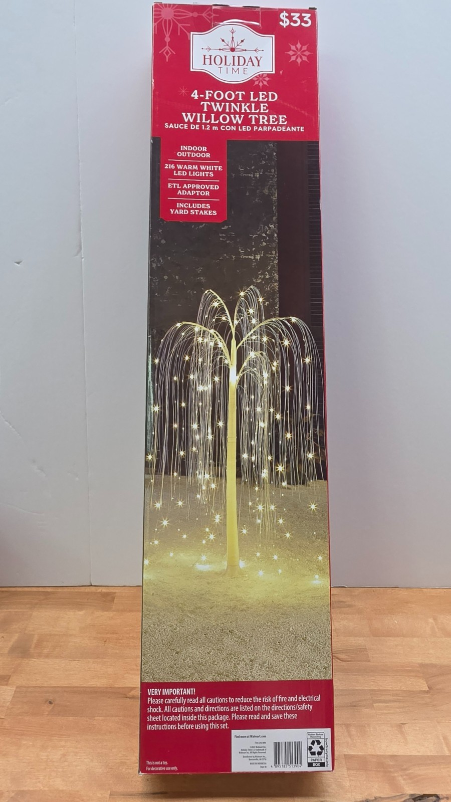 Holiday Time Christmas 4ft Twinkling LED White Willow Tree Indoor or Outdoor gallery