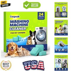5X Power Deep Cleaning Washing Machine Cleaner Tablets, No More Odor & Pet Fu…