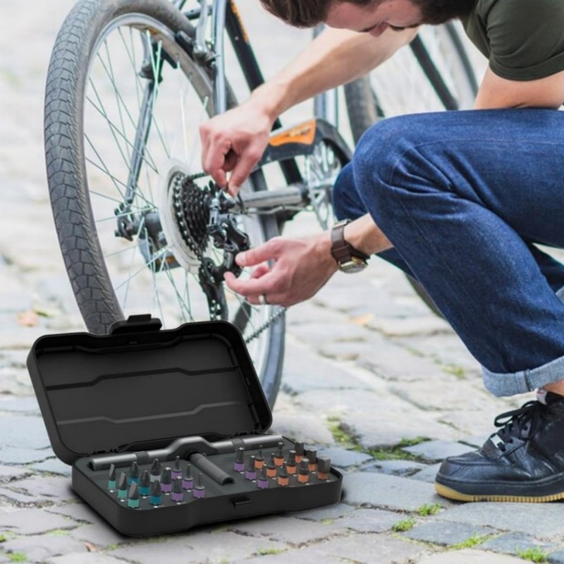 25Pcs 24 in 1 Multifunction Screwdriver Head Set Household Repair Ratchet Wrench gallery