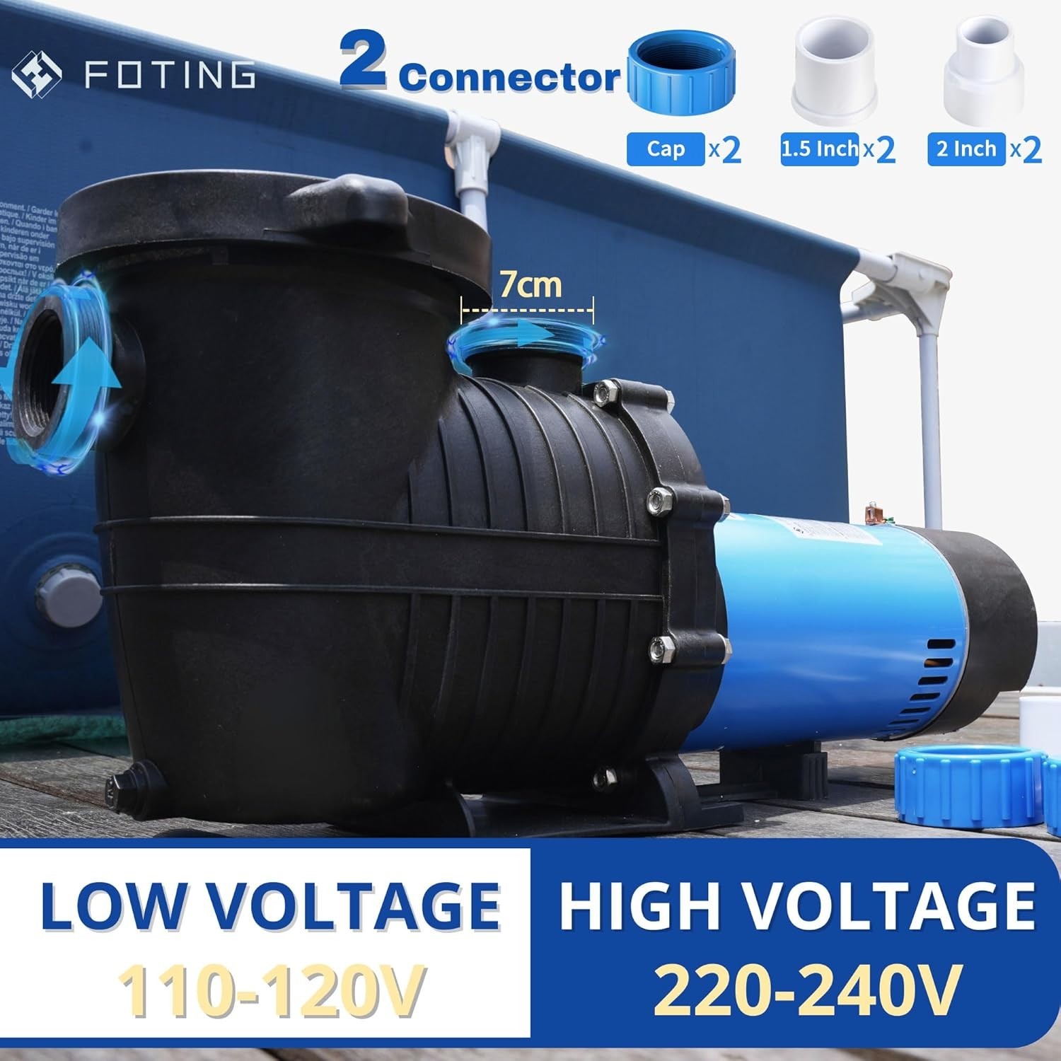 2.5HP POOL PUMP MOTOR ABOVE GROUND SWIMMING POOL FILTER HI-FLO STRAINER BASKET gallery