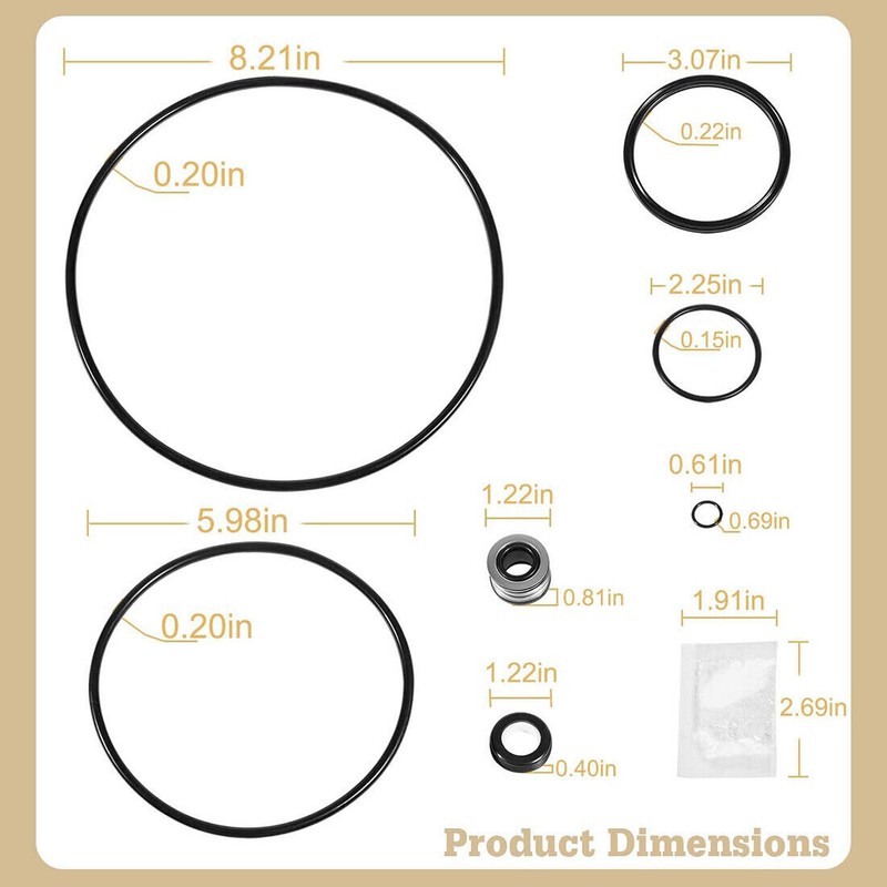 For Pentair SuperFlo SuperMax Pool Pump Gasket Seal O-Ring Rebuild Kit gallery