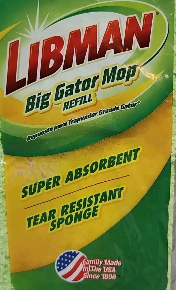 Genuine Libman Big Gator Mop Head 1 Refill Sponge #03961 Green Super Absorbant gallery