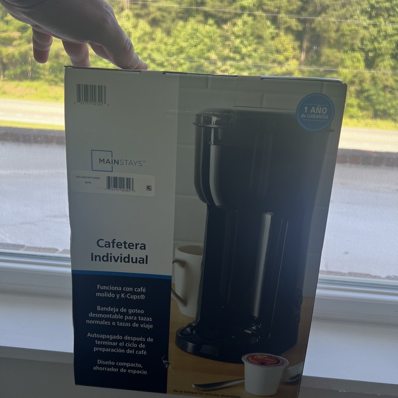 Mainstays Single Serve Coffee Maker, 14 oz, K-Cup & Ground, Black gallery