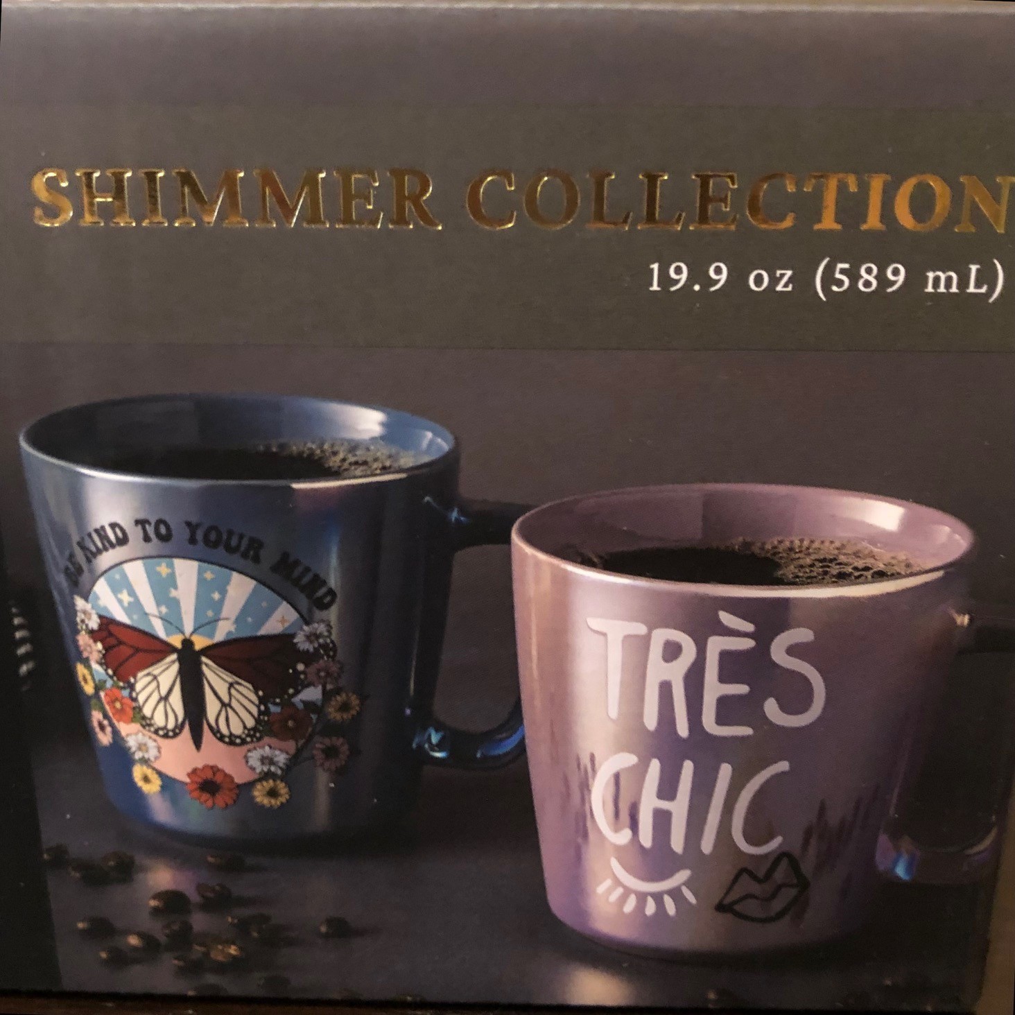 New in Box Thyme and Table The Shimmer Collection 2 Piece Lg Stoneware Mug Set gallery