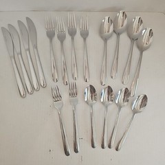 Stainless Flatware Everyday Use 18 Piece Set Glossy