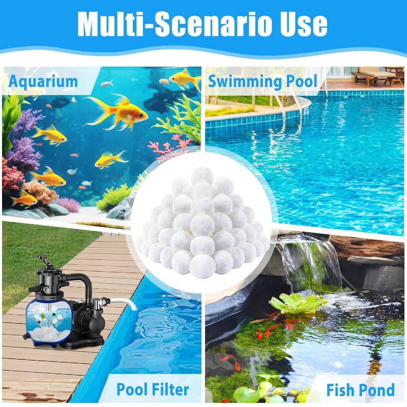 Reusable Pool Filter Balls EcoFriendly Polysphere Media for Sand Filters gallery