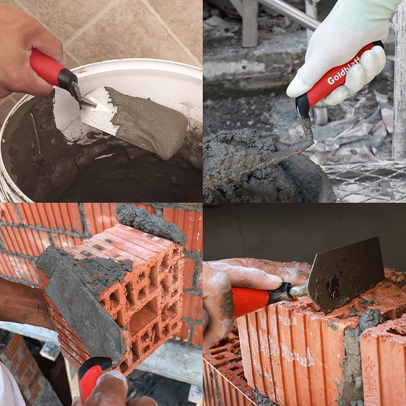 Goldblatt 2-Pack Industries Margin Trowel Set 6"X2" &5"X2" Masonry Flooring Tool gallery