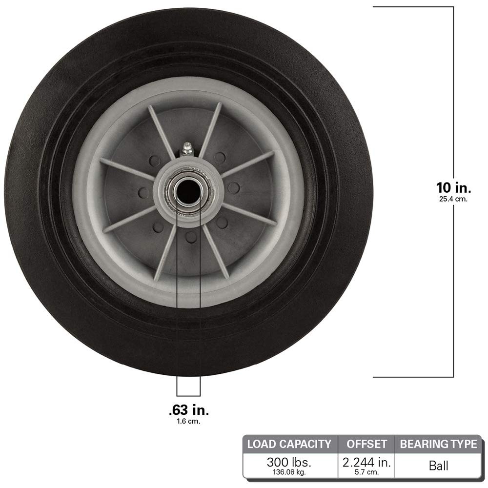 Flat Proof Wheel - 10-Inch - 300 lb. Load Capacity - For use on Wagons Carts ... gallery