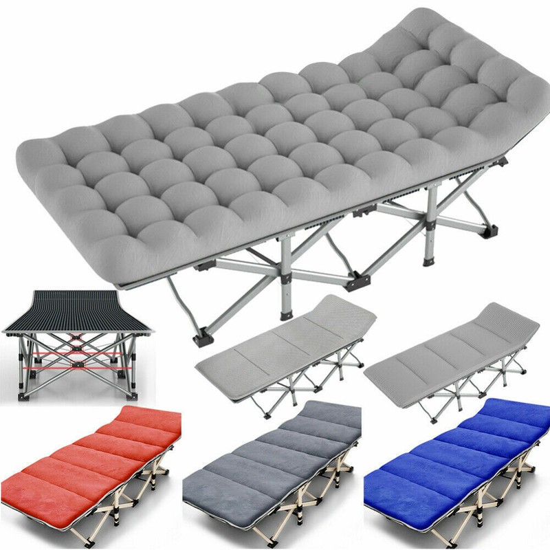 NAIZEA Foldable Cot Outdoor Camping Travel Office Rest Recliner With Mattress gallery