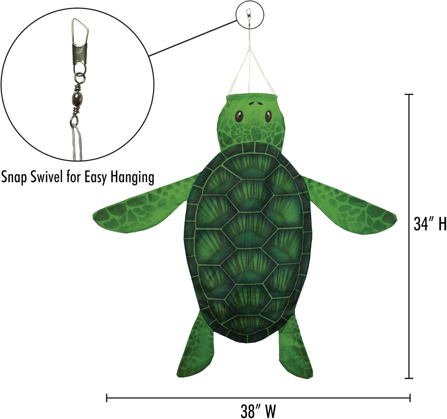 38" Sea Turtle 3D Windsock, Diva by In the Breeze #5169 gallery