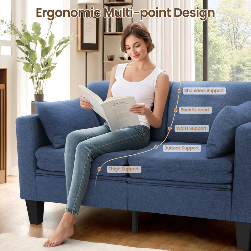 58" Modern Convertible Sleeper Sofa Chair Bed Pull Out Sofa Bed for Small Spaces gallery