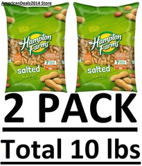 2 PACK – Hampton Farms Salted In-Shell Peanuts – 5 lbs (Total 10 lbs)