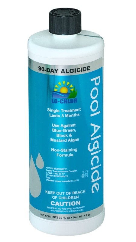 Lo-Chlor 90-Day Algaecide Swimming Pools Last 3 Months - 32 oz (Choose Size) gallery