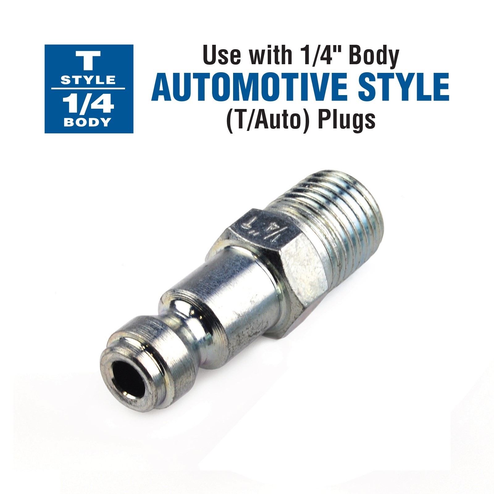 10PACK - T/ Automotive Style Air Quick Coupler 1/4" x 1/4" Male NPT - Steel gallery