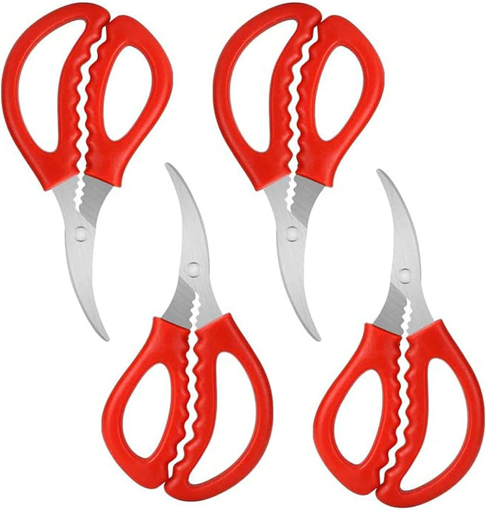 4Pcs Seafood Scissors Crab Scissors Seafood Shears Multifunctional Crab Leg C